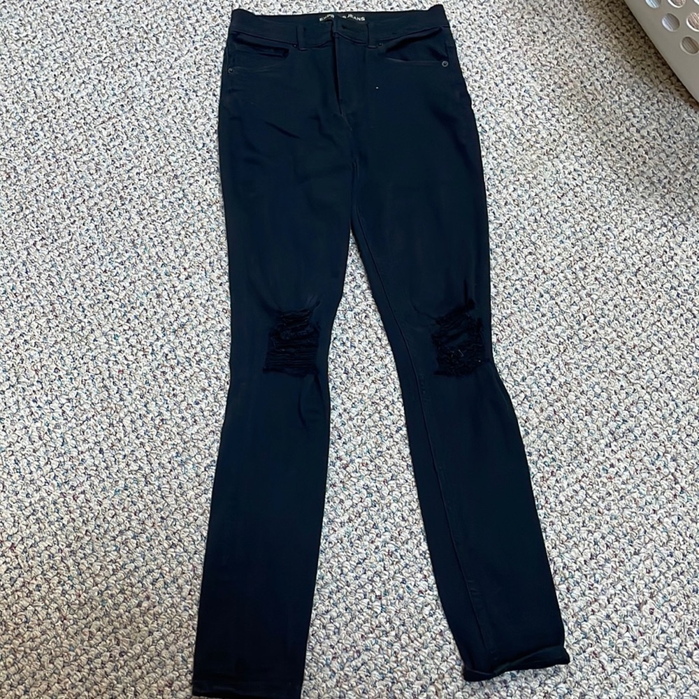 High rise ripped jeggings
